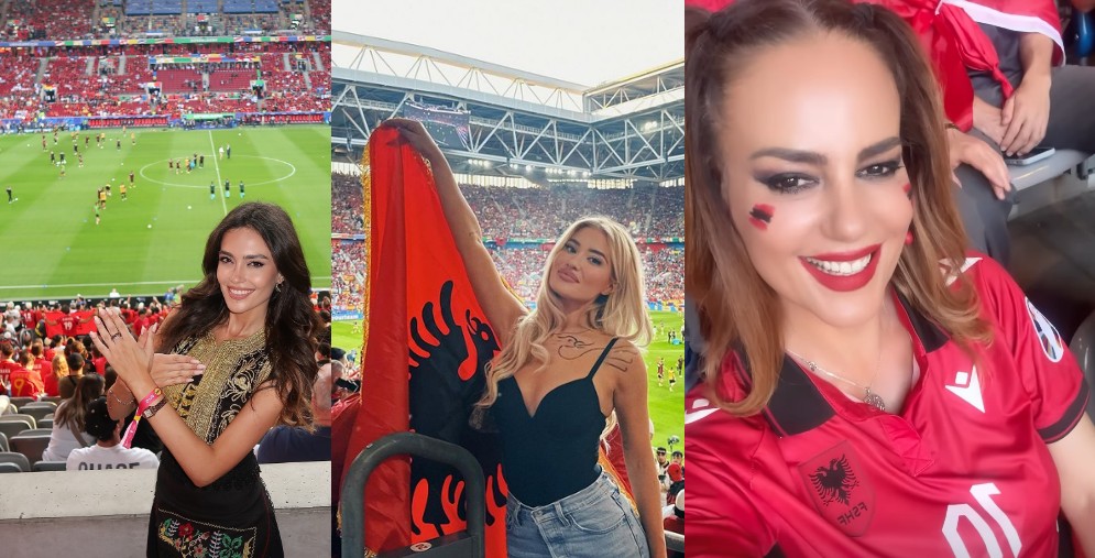 Vajzat VIP që zbukuruan stadiumin në ndeshjen Shqipëri-Spanjë